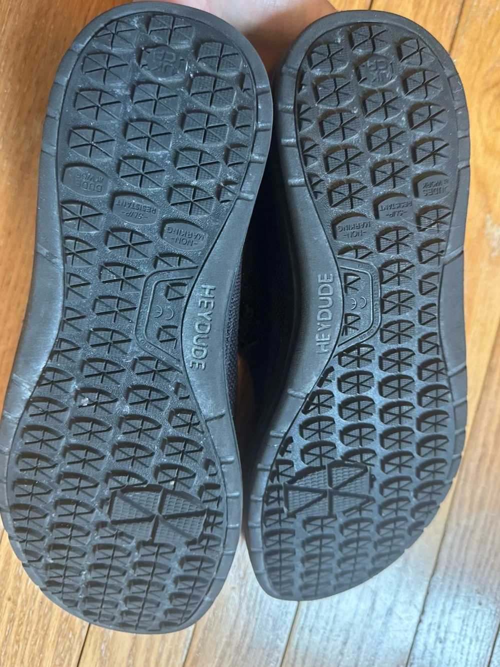Hey Dude Wally Work CE Black Men's Shoes Size 9 Slip Resistant